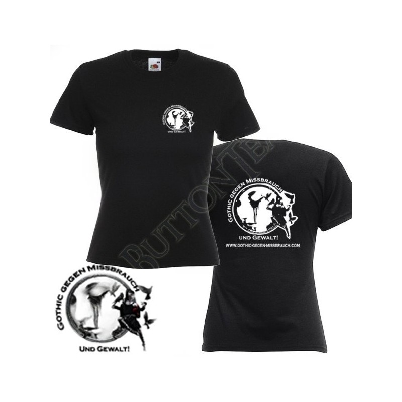 Lady-Shirt Gothic gegen Missbrauch
