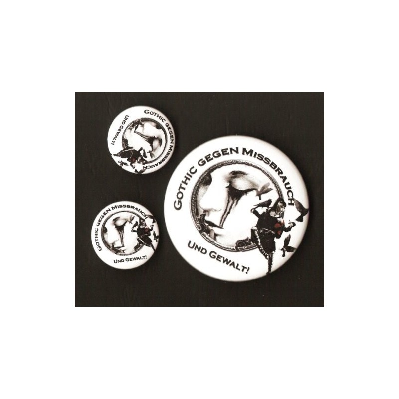 Button Set Gothic gegen Missbrauch
