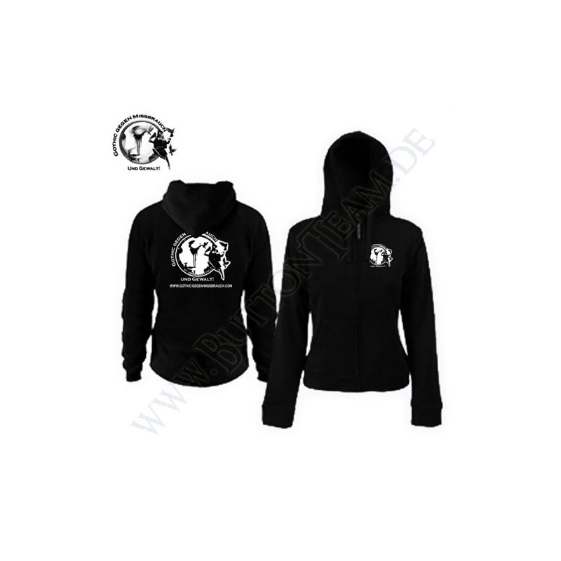 Lady Kapuzen Jacke - Gothic gegen Missbrauch