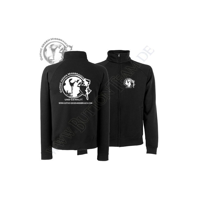 Sweat-Jacke Gothic gegen Missbrauch