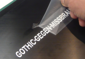 Aufkleber Gothic gegen Missbrauch vom ButtonTeam